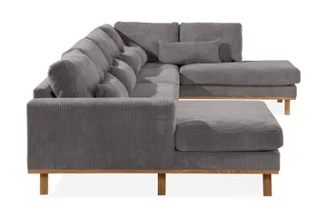 Copenhagen 5-sits Högervänd U-formad Soffa med Divan och Schäslong i Manchester - Mörkgrå - Möbler - Soffa - U-soffa