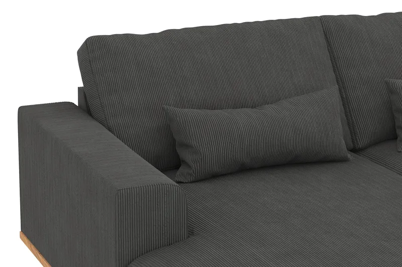 Copenhagen 5-sits Högervänd U-formad Soffa med Divan och Schäslong i Manchester - Mörkgrå - Möbler - Soffa - U-soffa