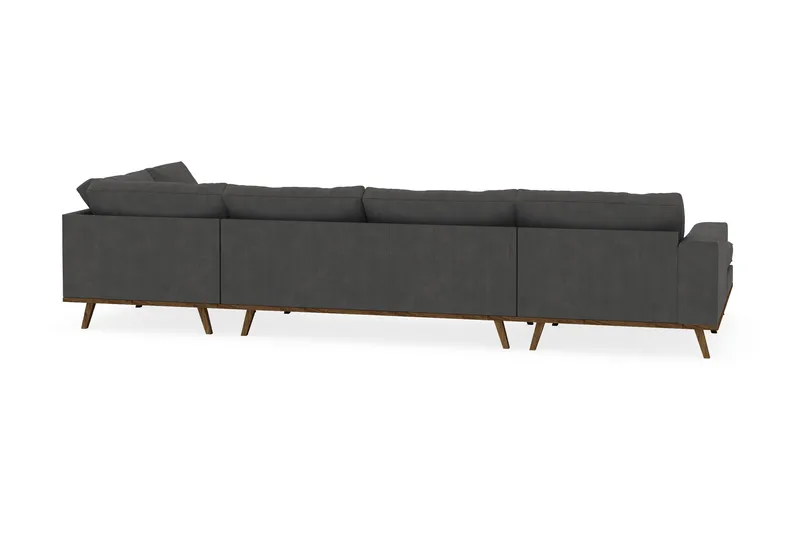 Copenhagen 5-sits Högervänd U-formad Soffa med Divan och Schäslong i Manchester - Mörkgrå - Möbler - Soffa - U-soffa