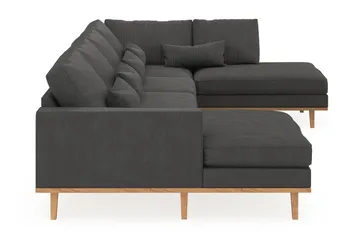 Copenhagen 5-sits Högervänd U-formad Soffa med Divan och Schäslong i Manchester - Mörkgrå - Möbler - Soffa - U-soffa