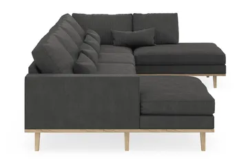 Copenhagen 5-sits Högervänd U-formad Soffa med Divan och Schäslong i Manchester - Mörkgrå - Möbler - Soffa - U-soffa