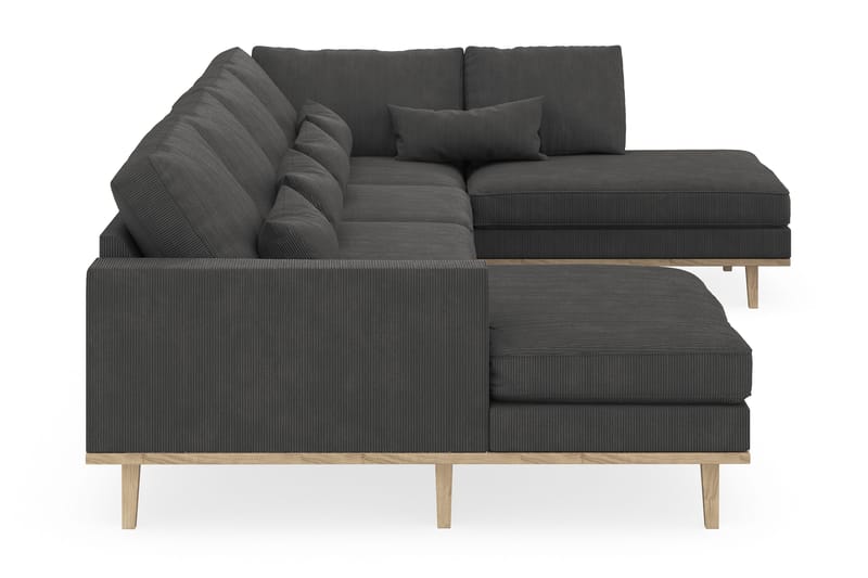 Copenhagen 5-sits Högervänd U-formad Soffa med Divan och Schäslong i Manchester - Mörkgrå - Möbler - Soffa - U-soffa