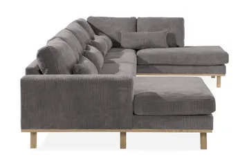 Copenhagen 5-sits Högervänd U-formad Soffa med Divan och Schäslong i Manchester - Mörkgrå - Möbler - Soffa - U-soffa