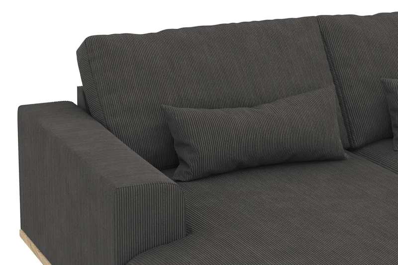 Copenhagen 5-sits Högervänd U-formad Soffa med Divan och Schäslong i Manchester - Mörkgrå - Möbler - Soffa - U-soffa
