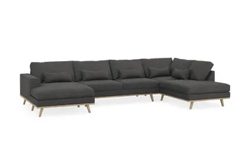 Copenhagen 5-sits Högervänd U-formad Soffa med Divan och Schäslong i Manchester - Mörkgrå - Möbler - Soffa - U-soffa