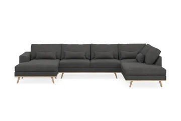 Copenhagen 5-sits Högervänd U-formad Soffa med Divan och Schäslong i Manchester - Mörkgrå - Möbler - Soffa - U-soffa