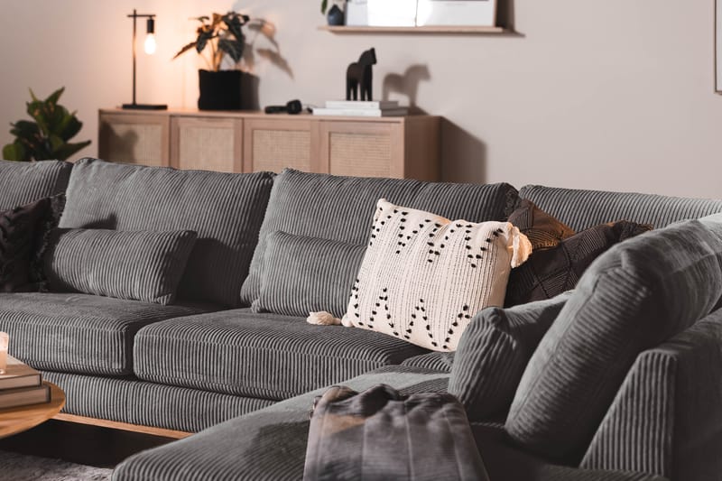 Copenhagen 5-sits Högervänd U-formad Soffa med Divan och Schäslong i Manchester - Mörkgrå - Möbler - Soffa - U-soffa