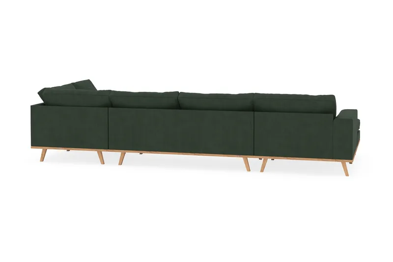 Copenhagen 5-sits Högervänd U-formad Soffa med Divan och Schäslong i Manchester - Mörkgrön - Möbler - Soffa - U-soffa