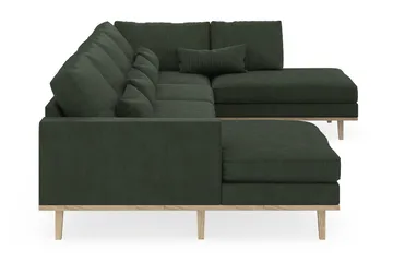 Copenhagen 5-sits Högervänd U-formad Soffa med Divan och Schäslong i Manchester - Mörkgrön - Möbler - Soffa - U-soffa