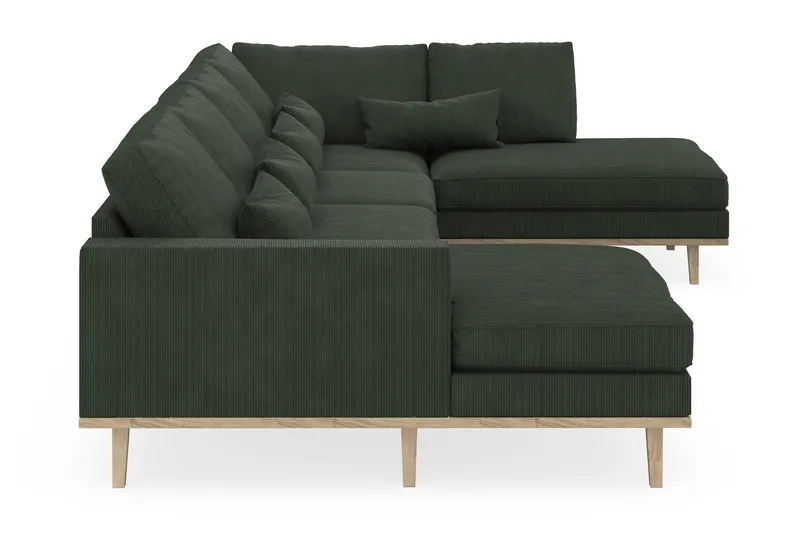Copenhagen 5-sits Högervänd U-formad Soffa med Divan och Schäslong i Manchester - Mörkgrön - Möbler - Soffa - U-soffa