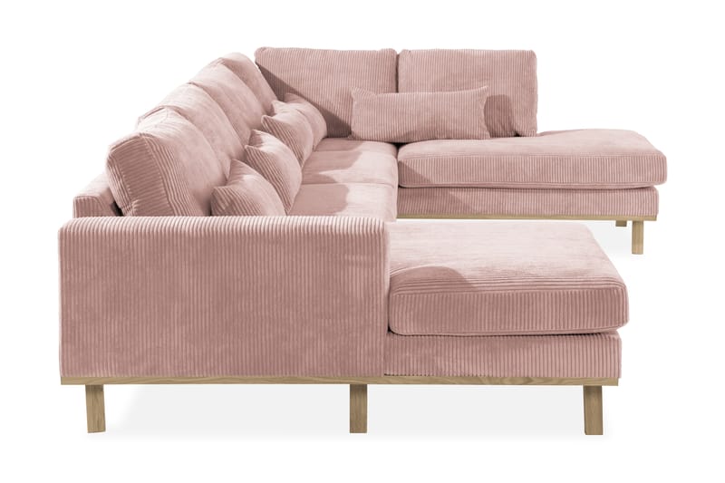 Copenhagen 5-sits Högervänd U-formad Soffa med Divan och Schäslong i Manchester - Rosa - Möbler - Soffa - U-soffa
