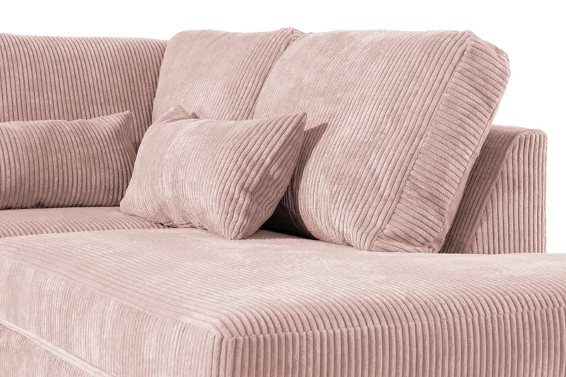 Copenhagen 5-sits Högervänd U-formad Soffa med Divan och Schäslong i Manchester - Rosa - Möbler - Soffa - U-soffa