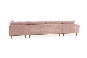 Copenhagen 5-sits Högervänd U-formad Soffa med Divan och Schäslong i Manchester - Rosa - Möbler - Soffa - U-soffa