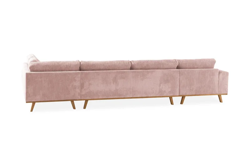Copenhagen 5-sits Högervänd U-formad Soffa med Divan och Schäslong i Manchester - Rosa - Möbler - Soffa - U-soffa