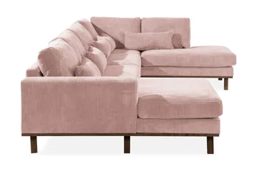 Copenhagen 5-sits Högervänd U-formad Soffa med Divan och Schäslong i Manchester - Rosa - Möbler - Soffa - U-soffa