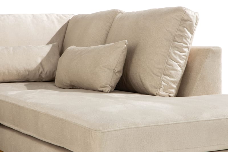 Copenhagen 5-sits Högervänd U-formad Soffa med Divan och Schäslong i Sammet - Beige - Möbler - Soffa - U-soffa