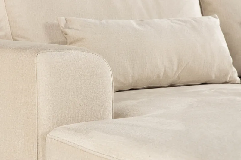 Copenhagen 5-sits Högervänd U-formad Soffa med Divan och Schäslong i Sammet - Beige - Möbler - Soffa - U-soffa