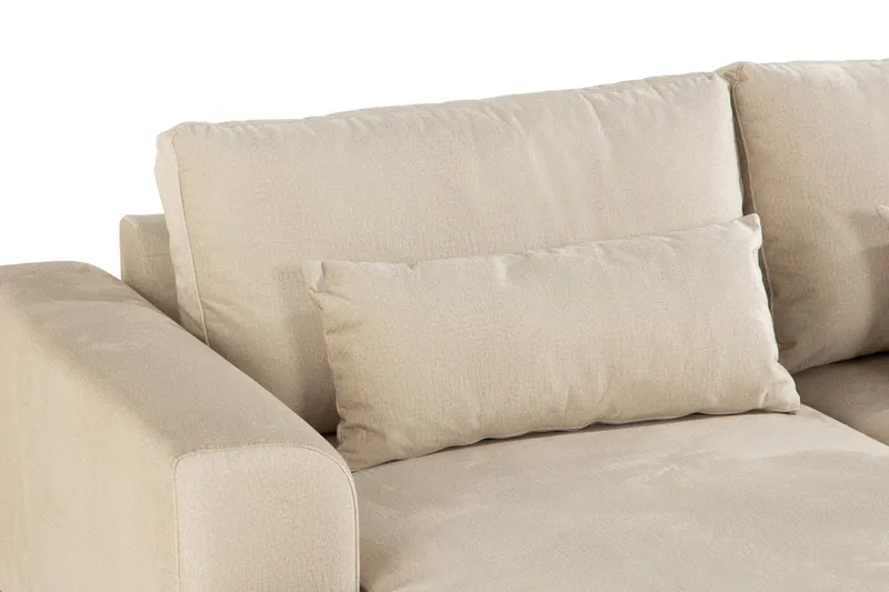 Copenhagen 5-sits Högervänd U-formad Soffa med Divan och Schäslong i Sammet - Beige - Möbler - Soffa - U-soffa