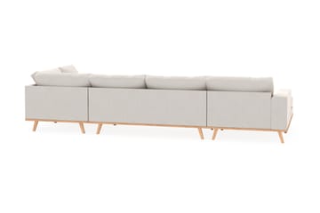 Copenhagen 5-sits Högervänd U-formad Soffa med Divan och Schäslong i Sammet - Krämvit - Möbler - Soffa - U-soffa