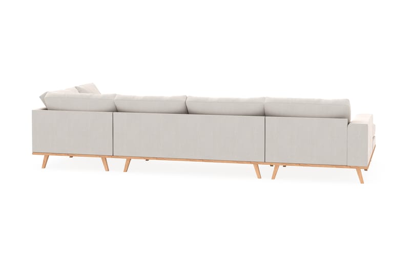 Copenhagen 5-sits Högervänd U-formad Soffa med Divan och Schäslong i Sammet - Krämvit - Möbler - Soffa - U-soffa