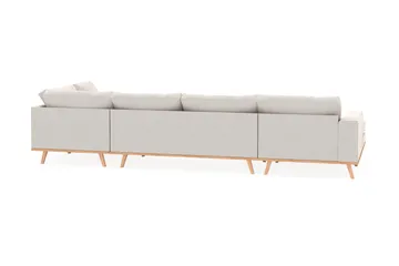 Copenhagen 5-sits Högervänd U-formad Soffa med Divan och Schäslong i Sammet - Krämvit - Möbler - Soffa - U-soffa