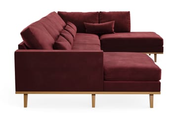 Copenhagen 5-sits Högervänd U-formad Soffa med Divan och Schäslong i Sammet - Lila - Möbler - Soffa - U-soffa