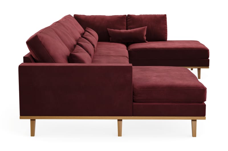Copenhagen 5-sits Högervänd U-formad Soffa med Divan och Schäslong i Sammet - Lila - Möbler - Soffa - U-soffa