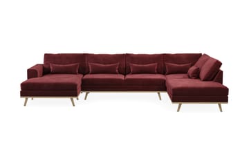 Copenhagen 5-sits Högervänd U-formad Soffa med Divan och Schäslong i Sammet
