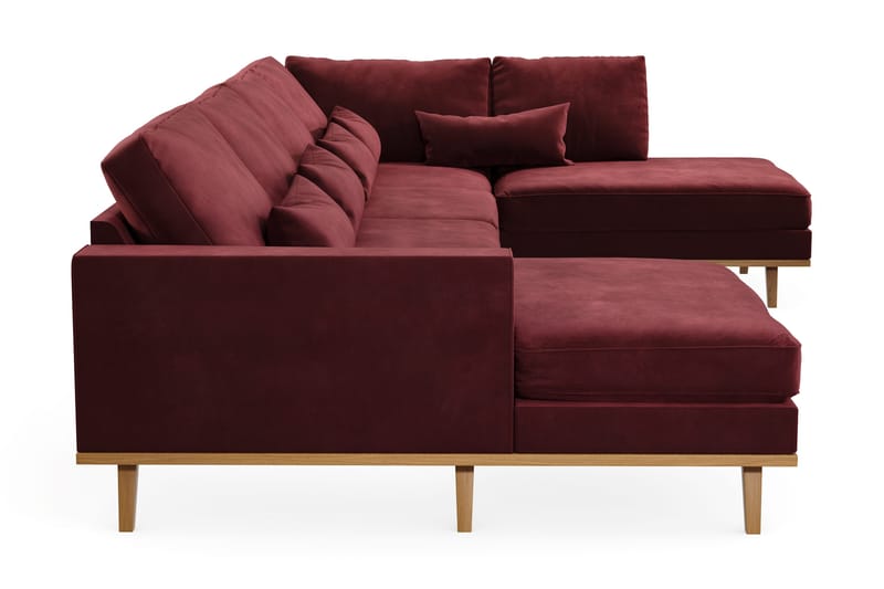 Copenhagen 5-sits Högervänd U-formad Soffa med Divan och Schäslong i Sammet - Lila - Möbler - Soffa - U-soffa