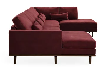 Copenhagen 5-sits Högervänd U-formad Soffa med Divan och Schäslong i Sammet - Lila - Möbler - Soffa - U-soffa