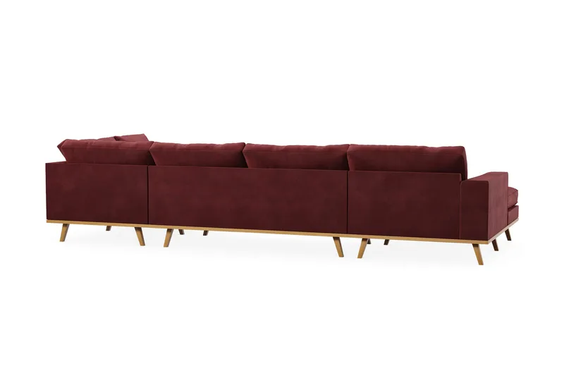 Copenhagen 5-sits Högervänd U-formad Soffa med Divan och Schäslong i Sammet - Lila - Möbler - Soffa - U-soffa