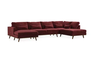 Copenhagen 5-sits Högervänd U-formad Soffa med Divan och Schäslong i Sammet - Lila - Möbler - Soffa - U-soffa