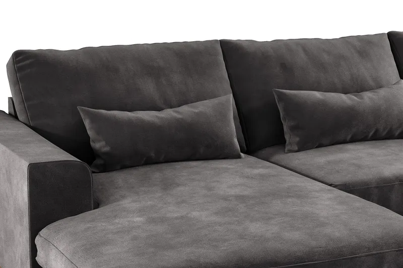 Copenhagen 5-sits Högervänd U-formad Soffa med Divan och Schäslong i Sammet - Mörkgrå - Möbler - Soffa - U-soffa