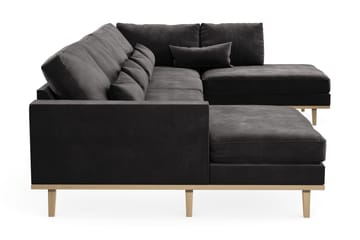 Copenhagen 5-sits Högervänd U-formad Soffa med Divan och Schäslong i Sammet - Mörkgrå - Möbler - Soffa - U-soffa
