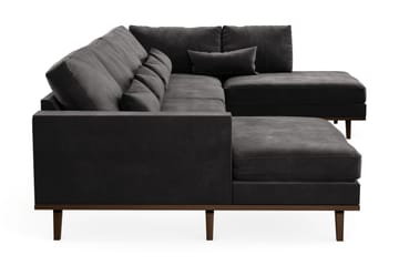 Copenhagen 5-sits Högervänd U-formad Soffa med Divan och Schäslong i Sammet - Mörkgrå - Möbler - Soffa - U-soffa