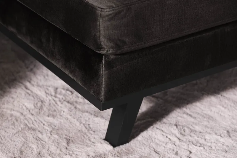 Copenhagen 5-sits Högervänd U-formad Soffa med Divan och Schäslong i Sammet - Mörkgrå - Möbler - Soffa - U-soffa