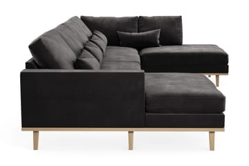 Copenhagen 5-sits Högervänd U-formad Soffa med Divan och Schäslong i Sammet - Mörkgrå - Möbler - Soffa - U-soffa