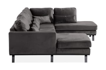 Copenhagen 5-sits Högervänd U-formad Soffa med Divan och Schäslong i Sammet - Mörkgrå - Möbler - Soffa - U-soffa