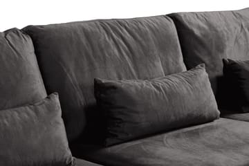 Copenhagen 5-sits Högervänd U-formad Soffa med Divan och Schäslong i Sammet - Mörkgrå - Möbler - Soffa - U-soffa