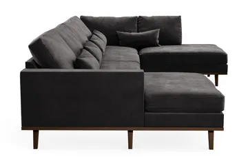 Copenhagen 5-sits Högervänd U-formad Soffa med Divan och Schäslong i Sammet - Mörkgrå - Möbler - Soffa - U-soffa