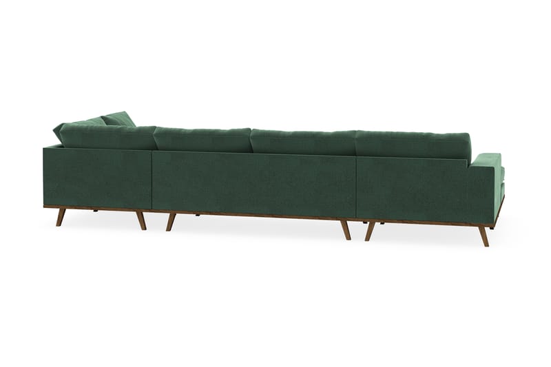 Copenhagen 5-sits Högervänd U-formad Soffa med Divan och Schäslong i Sammet - Mörkgrön - Möbler - Soffa - U-soffa
