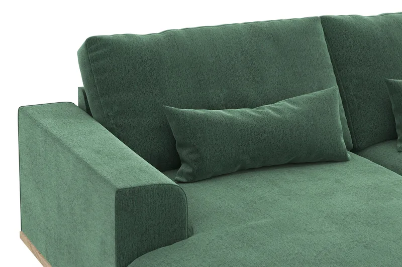 Copenhagen 5-sits Högervänd U-formad Soffa med Divan och Schäslong i Sammet - Mörkgrön - Möbler - Soffa - U-soffa
