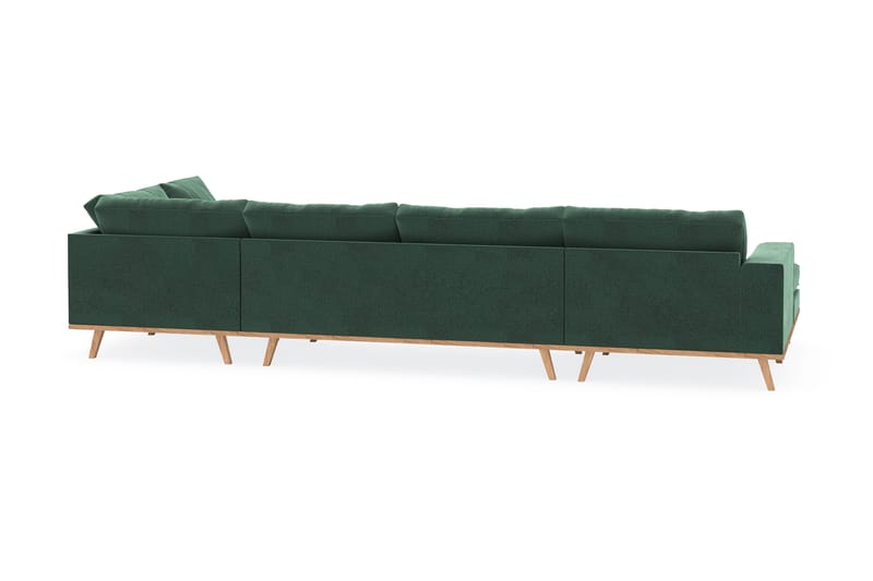 Copenhagen 5-sits Högervänd U-formad Soffa med Divan och Schäslong i Sammet - Mörkgrön - Möbler - Soffa - U-soffa