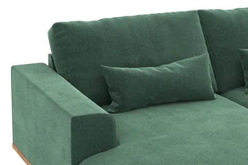 Copenhagen 5-sits Högervänd U-formad Soffa med Divan och Schäslong i Sammet - Mörkgrön - Möbler - Soffa - U-soffa