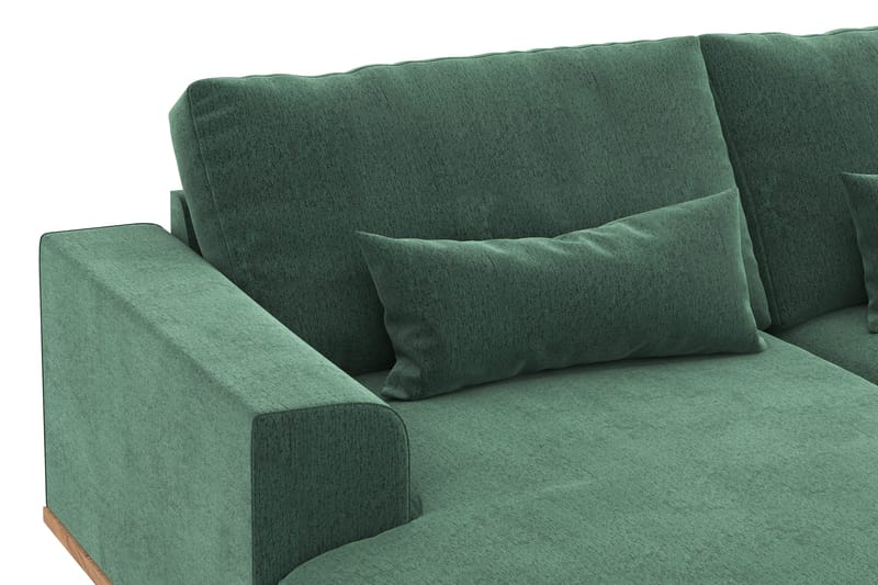 Copenhagen 5-sits Högervänd U-formad Soffa med Divan och Schäslong i Sammet - Mörkgrön - Möbler - Soffa - U-soffa
