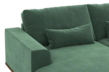 Copenhagen 5-sits Högervänd U-formad Soffa med Divan och Schäslong i Sammet - Mörkgrön - Möbler - Soffa - U-soffa
