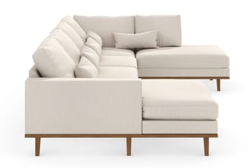 Copenhagen 5-sits Högervänd U-formad Soffa med Divan och Schäslong i Tyg - Beige - Möbler - Soffa - U-soffa