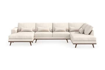 Copenhagen 5-sits Högervänd U-formad Soffa med Divan och Schäslong i Tyg - Beige - Möbler - Soffa - U-soffa