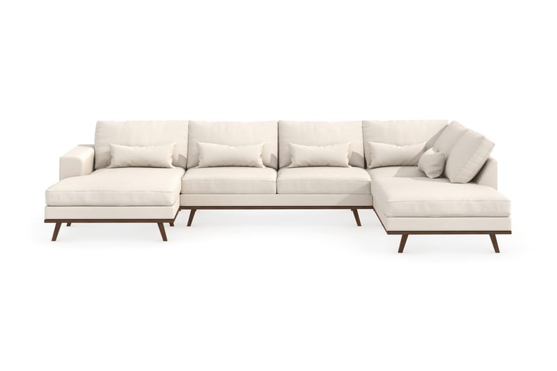 Copenhagen 5-sits Högervänd U-formad Soffa med Divan och Schäslong i Tyg - Beige - Möbler - Soffa - U-soffa