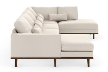 Copenhagen 5-sits Högervänd U-formad Soffa med Divan och Schäslong i Tyg - Beige - Möbler - Soffa - U-soffa